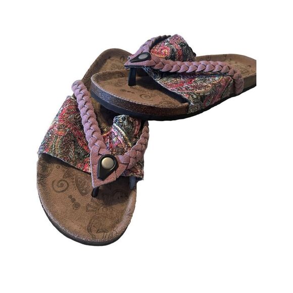 Muk Luks Womens Brown Memory Foam Slip-On Mule Beach Slider Summer Sandals Size - Picture 3 of 14